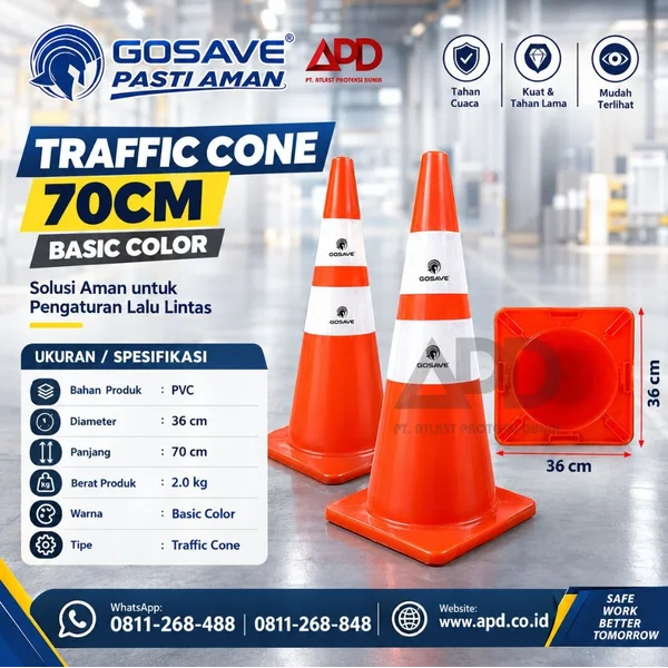 GOSAVE Traffic Cone 70cm Basic Color