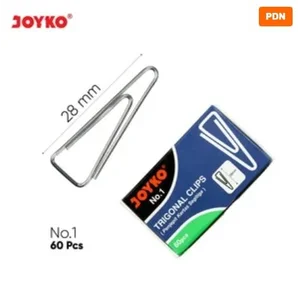 Joyko Trigonal Clip no.1 Klip Penjepit Kertas Segitiga