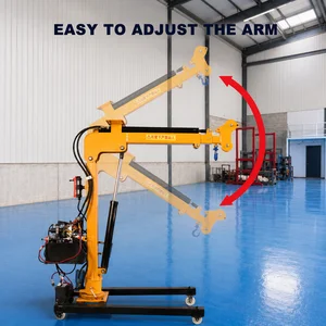 Mini Crane Hidrolik Elektrik 1 Ton 12V DC Rotasi 360° Wireless Remote