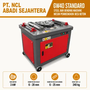 Mesin Bending Pipa Mesin Pembengkok Besi Beton GW40 Standard 3 kW / Steel Bar Bending Machine