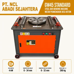 Mesin Bending Pipa Mesin Pembengkok Besi Beton GW45 Standard 4 kW / Steel Bar Bending Machine