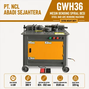 Mesin Bending Pipa Mesin Bending Spiral Besi Beton GWH36 4kW 380V