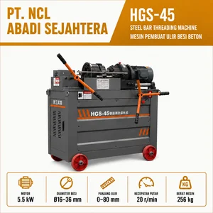 Mesin Pembuat Sinai Ulir Besi Beton HGS-45 Ø16–36 mm 5.5 kW / Bar Bender
