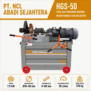 Mesin Pembuat Sinai Ulir Besi Beton HGS-50 Ø16–40 mm 7.5 kW / Bar Bender