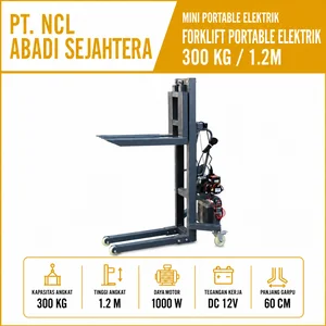 Forklift Mini Portable Elektrik 300 Kg 1.2M / Mini Electric Hand Stacker