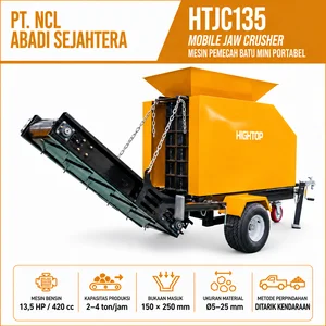 Mesin Pemecah Batu Mobile Jaw Stone Crusher HTJC135