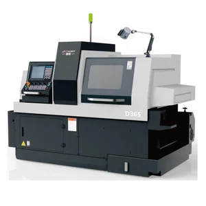 5 sumbu Dual spindle Swiss CNC lathe D365 alat mesin pemutar