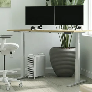 Office Height Adjustable Metal Working Dual Motor Table Base Electric Sit Frame Office Standing Desk