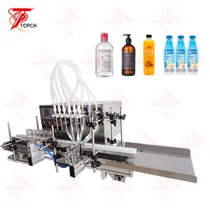 Bottled Water Filler Chemicals Perfume Edible Oil Food Automatic Desktop 6 Heads Magnetic Pump Liquid Filling Machine