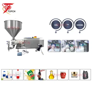 100ml-5L Liters High Viscosity Chili Sauce Ketchup Honey Filler  Semi Automatic Cream Paste Rotor Lobe Pump Filling Machine