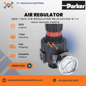 06R118AC Air Regulator Relevieving W/1/4 Inch Gauge Ports - Parker - Air Regulator