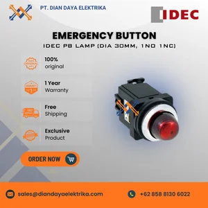 IDEC PB lamp (Dia 30mm 1no 1nc) - IDEC - EMERGENCY BUTTON