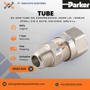 TUBE - OD     COMPRESSION 32MM LG 100BAR STEEL C/W 2 NUTS DIN-2353 GR6/4-LL - PARKER 