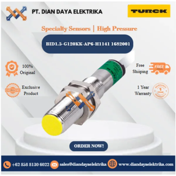 Turck Specialty Sensors  High Pressure BID1.5-G120KK-AP6-H1141 1682001 Inductive Proximity Switches