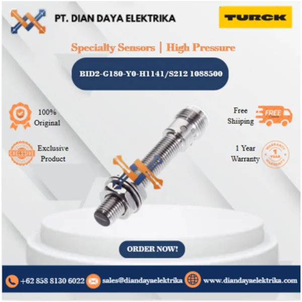 Turck Specialty Sensors High Pressure BID2-G180-Y0-H1141/S212 1088500 Inductive Proximity Switches