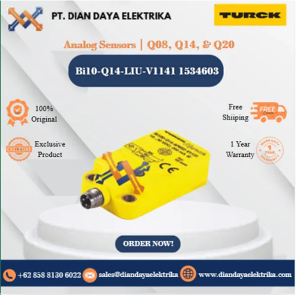 Turck Analog Sensors  Q08 Q14 & Q20 Bi10-Q14-LIU-V1141 1534603 Inductive Proximity Switches