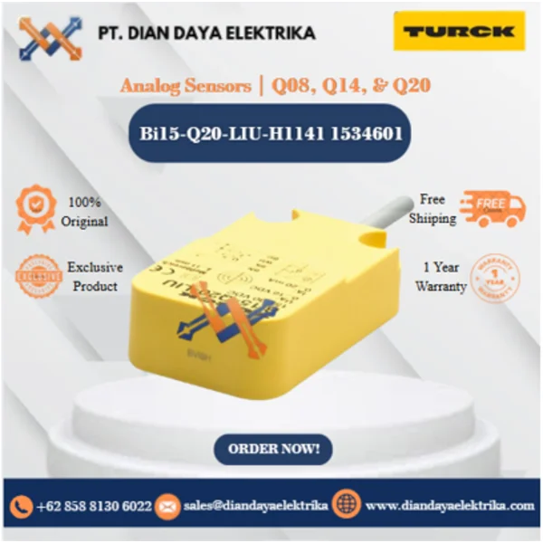 Turck Analog Sensors Q08 Q14 & Q20 Bi15-Q20-LIU-H1141 1534601 Inductive Proximity Switches