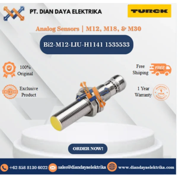 Turck Analog Sensors  M12 M18 & M30 Bi2-M12-LIU-H1141 1535533 Inductive Proximity Switches