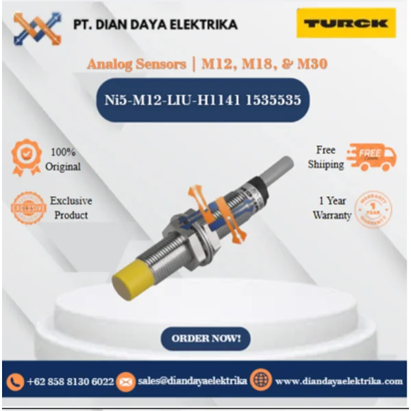 Turck Analog Sensors M12 M18 & M30 Ni5-M12-LIU-H1141 1535535 Inductive Proximity Switches