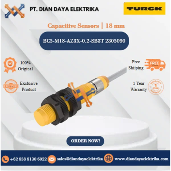 Turck Capacitive Sensors  18 mm BC5-M18-AZ3X-0.2-SB3T 2305090 Capacitive Proximity Switches