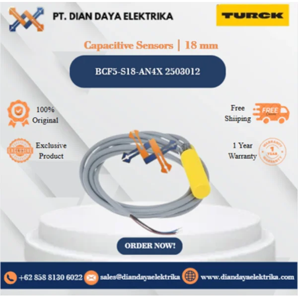 Turck Capacitive Sensors  18 mm BCF5-S18-AN4X 2503012 Capacitive Proximity Switches