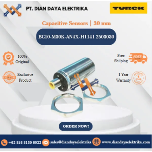 Turck Capacitive Sensors  30 mm BC10-M30K-AN4X-H1141 2503030 Capacitive Proximity Switches