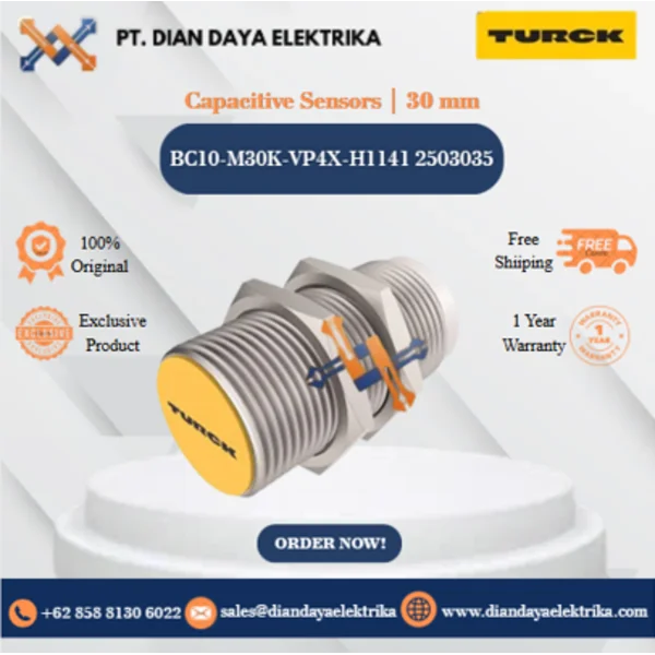 Turck Capacitive Sensors 30 mm BC10-M30K-VP4X-H1141 2503035 Capacitive Proximity Switches