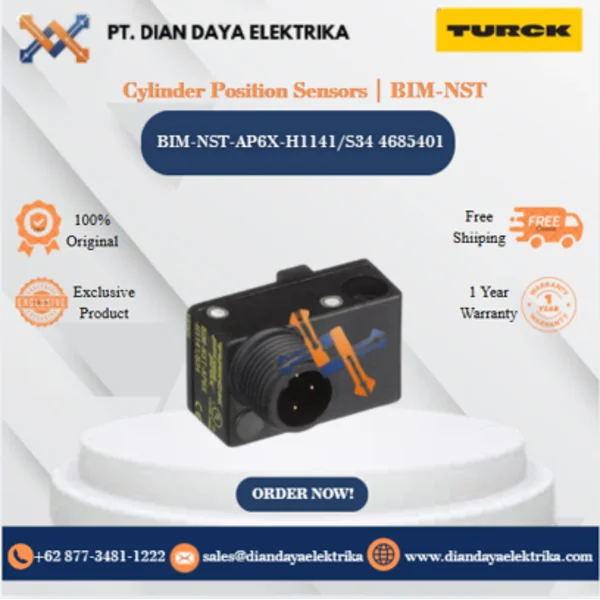 Turck Cylinder Position Sensors  BIM-NST BIM-NST-AP6X-H1141/S34 4685401 Magnetic Proximity Switches
