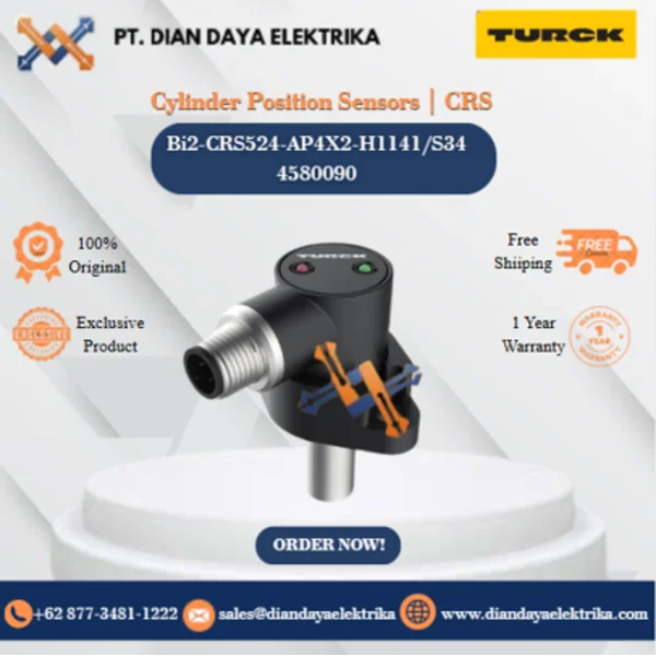 Turck Cylinder Position Sensors  CRS Bi2-CRS524-AP4X2-H1141/S34 4580090 Inductive Proximity Switches