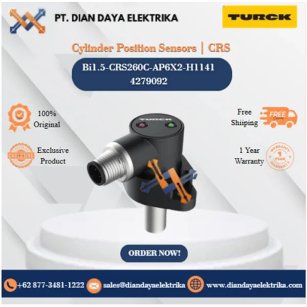 Turck Cylinder Position Sensors  CRS Bi1.5-CRS260C-AP6X2-H1141 4279092 Inductive Proximity Switches