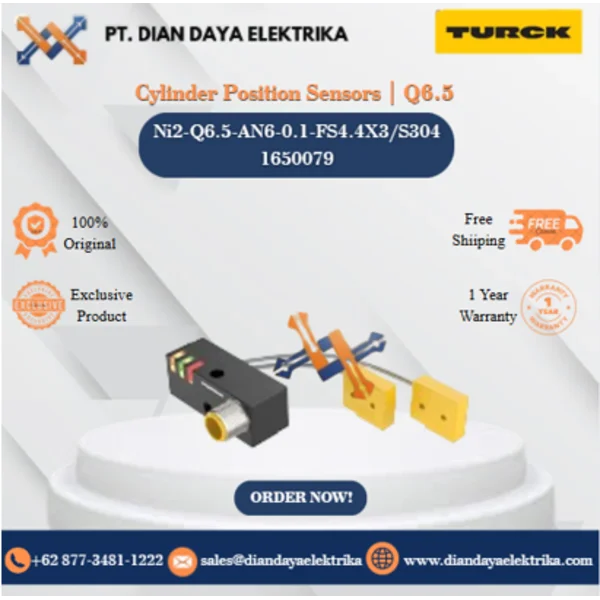 Turck Cylinder Position Sensors  Q6.5 Ni2-Q6.5-AN6-0.16-FS4.4X3/S304 1650085 Inductive Proximity Switches