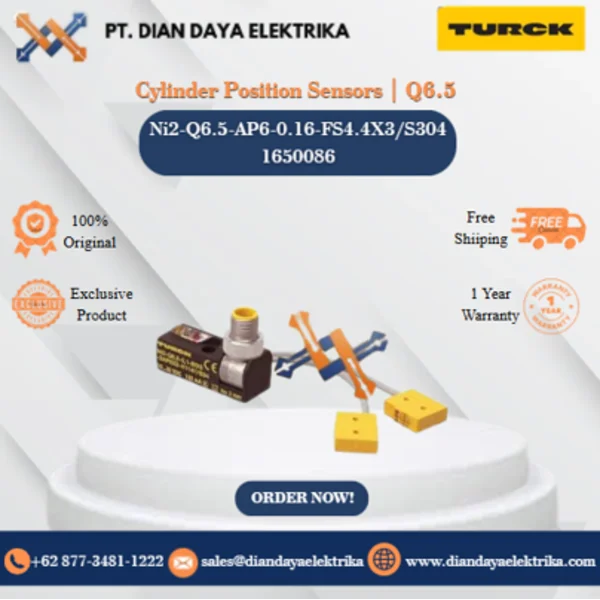 Turck Cylinder Position Sensors Q6.5 Ni2-Q6.5-AP6-0.16-FS4.4X3/S304 1650086 Inductive Proximity Switches