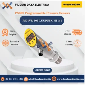 Turck PS300 Programmable Pressure Sensors PS01VR-303-LUUPN8X-H1141 Pressure Sensor