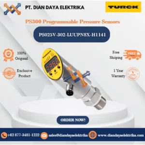 Turck PS300 Programmable Pressure Sensors PS025V-302-LUUPN8X-H1141 Pressure Sensor
