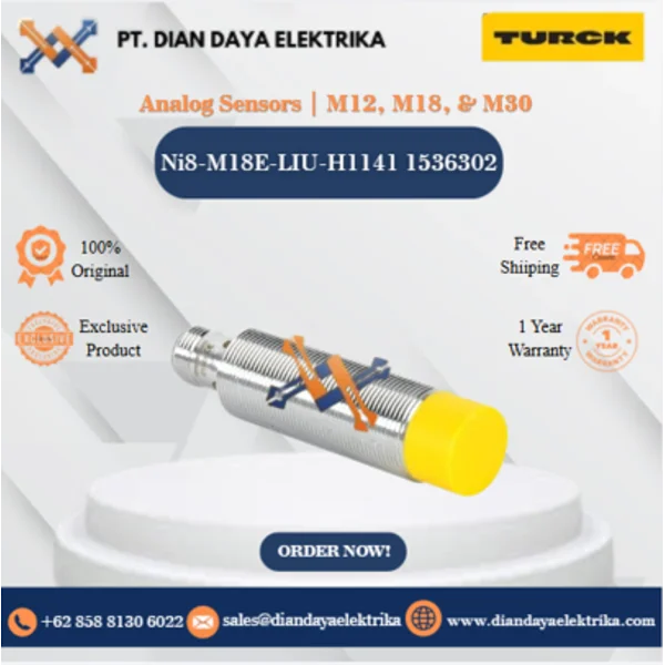 Turck Analog Sensors M12 M18 & M30 Ni8-M18E-LIU-H1141 1536302 Analog Proximity Switch