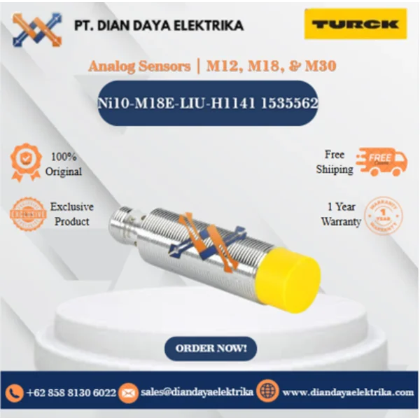 Turck Analog Sensors M12 M18 & M30 Ni10-M18E-LIU-H1141 1535562 Analog Proximity Switch