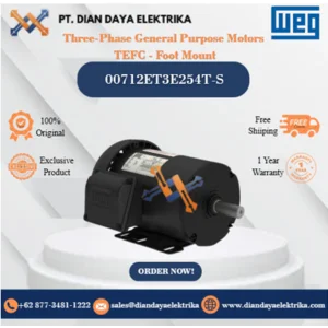 WEG "Three-Phase General Purpose Motors  TEFC - Foot Mount" 00712ET3E254T-S HP 7.5 KW 5.5 RPM 1200 FRAME 254/6T Motor Listrik