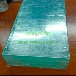 Kaca Tempered Sight Glass Kotak Tebal 6 mm x 40 mm x 250 mm