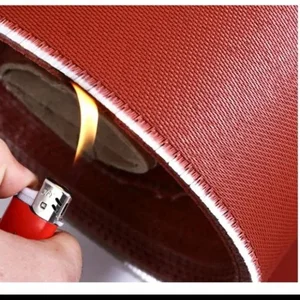 Fiberglass Lapis Silikon Merah 0.5 mm Fiberglass Fabric