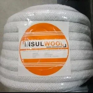 Ceramic Fiber Rope White Mesh SS 5⁄8 Inch (16 mm) x 1 m