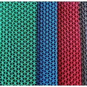 Karpet Karet Anti Slip PVC Jaring Tebal 5mm per Roll