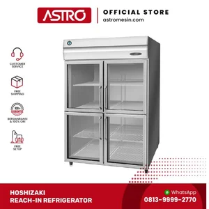 HOSHIZAKI Upright Chiller HR-148MA-SG | Glass Door Reach-In Chiller 4 Pintu