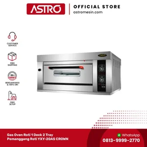 Gas Oven Roti 1 Deck 2 Tray Atau Alat Pemanggang Baking Roti YXY-20AS CROWN