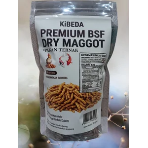 Pakan Hewan Ikan Hias dan Kucing KiBEDA Maggot Kering 100gr