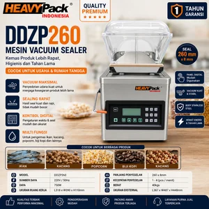 HEAVYPACK DDZP260 Mesin Vacuum Penyedot Udara Dalam Kemasan Atau Kedap Udara Untuk Pengemas Ikan / Kacang / Popcorn / Biji Kopi / Kacang