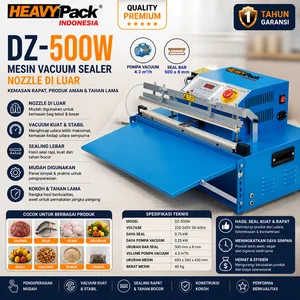 HEAVYPACK DZ-500W Mesin Vacuum Penyedot Udara Dalam Kemasan Atau Kedap Udara Nozzle Di Luar