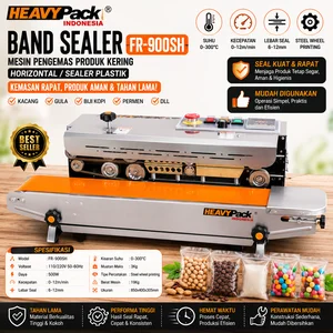 HEAVYPACK FR-900SH Mesin Band Sealer SH Pengemas Produk Kering Kacang / Gula / Biji Kopi / Permen Horizontal / SEALER PLASTIK