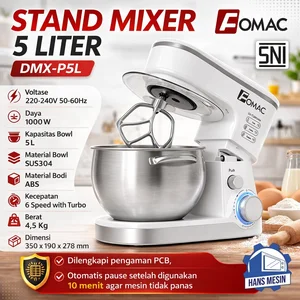 FOMAC MIXER KUE 5 LITER / STAND MIXER (FOMAC) DMX-P5L WHITE COLOR/planetary mixer