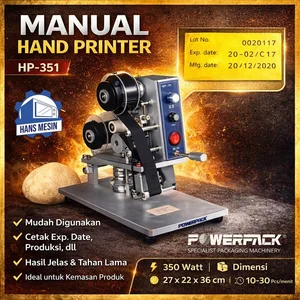 POWERPACK MESIN CETAK KEDALUARSA MANUAL / HAND PRINTER (POWERPACK) HP-351/PRINTER BARCODE