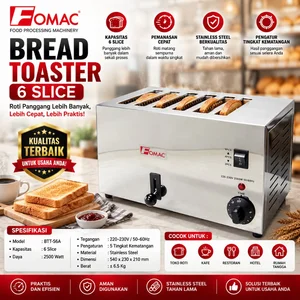 FOMAC MESIN PEMANGGANG ROTI 6 SLOT / BREAD TOASTER 6 SLICE (FOMAC) BTT-S6A/Sandwich Toaster